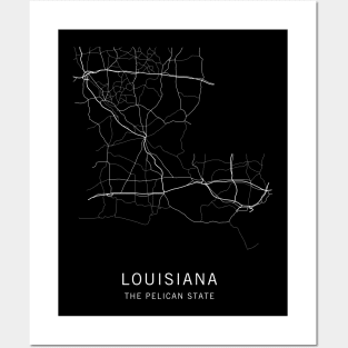 Louisiana State Road Map Posters and Art